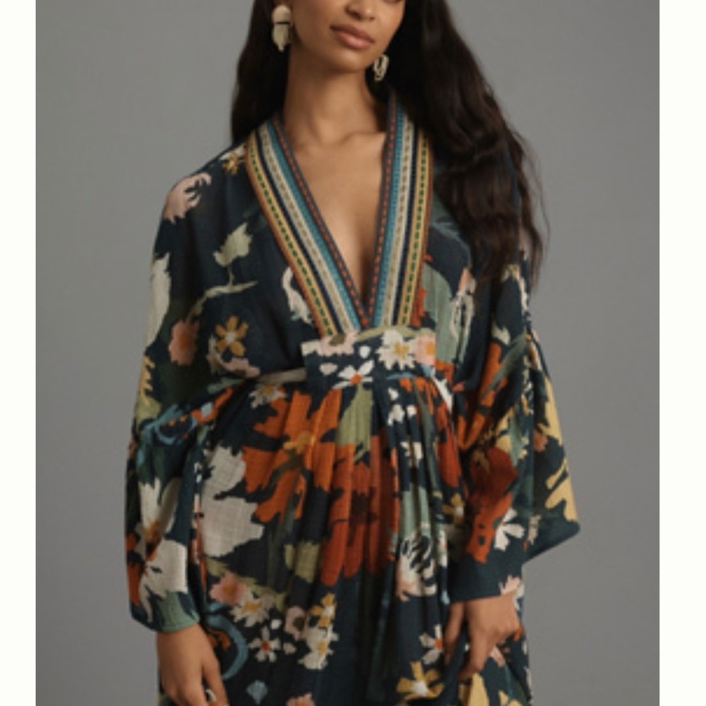 Anthropologie conditions apply kaftan Dress - Multicolor NWT